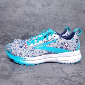 BROOKS Trace 4 Hero Medical Nurse Running Shoes Womens Size 6.5 B Grey Blue